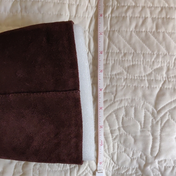 Lucky Brand suede wedge heel boots brown size 7 - Picture 8 of 11